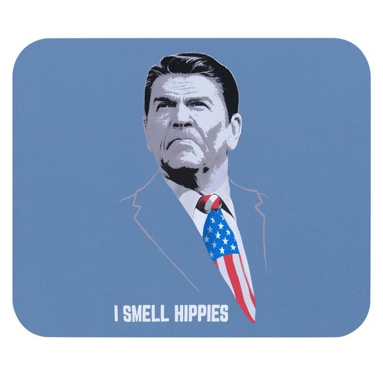 I Smell Hippies | Funny Ronald Reagan Conservative Merica Usa Mouse Pad