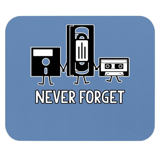 Never Forget Retro Vintage Cassette Tape Graphic Novelty Funny Mouse Pad