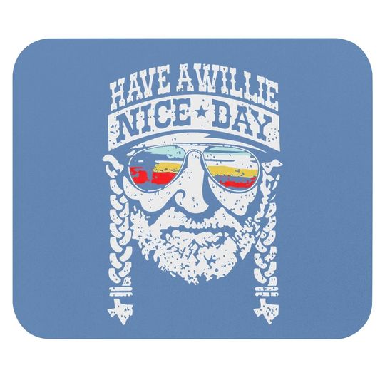 I Willie Love The Usa & Have A Willie Nice Day Short Sleeve Mouse Pad Tops