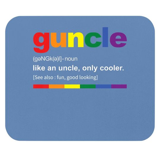 Mouse Pad Rainbow Pride Color Funny Gift For Gay Uncle Tops Mouse Pad For Men