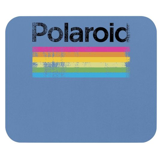Classic Polaroid Logo Vintage Style Rainbow Mouse Pad