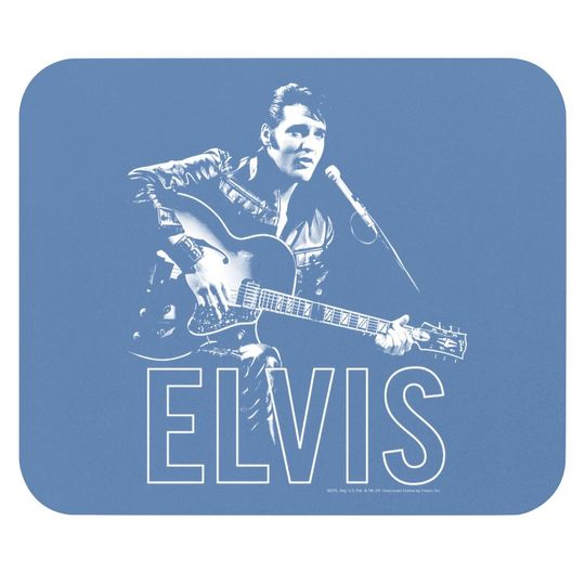 Elvis Presley The King Rock Guitar In Hand Adult Mouse Pad
