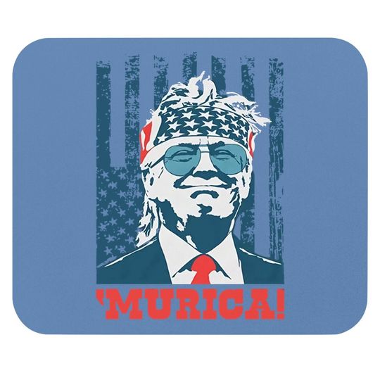 Donald Trump Mouse Pad Murica 4th Of July Patriotic American Party Usa Mouse Pad