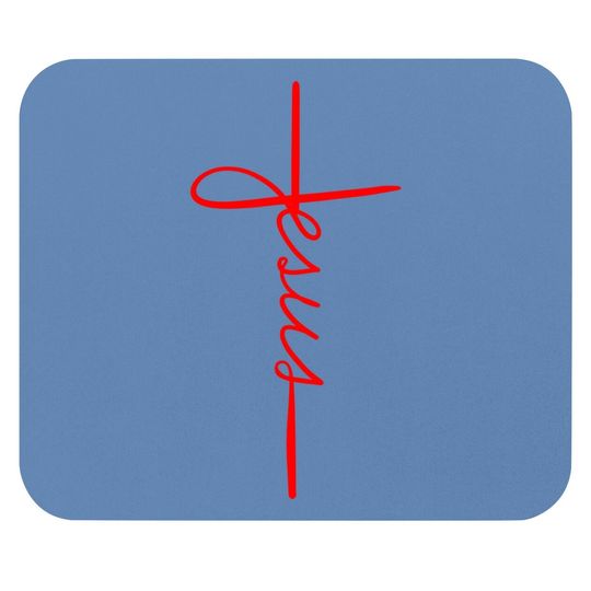 Cool Jesus Cross Gift For Funny Christian Faith Mouse Pad