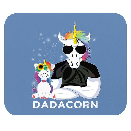 Dadacorn Muscle Unicorn Dad Baby, Daughter, Fathers Day Gift Mouse Pad