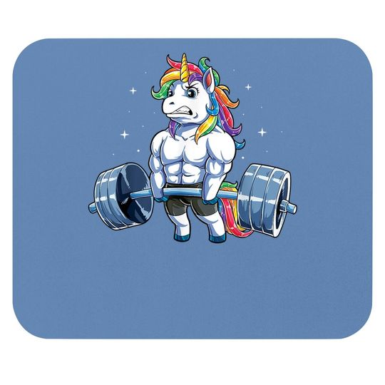 Unicorn Weightlifting Mouse Pad Deadlift Fitness Gym Mouse Pad