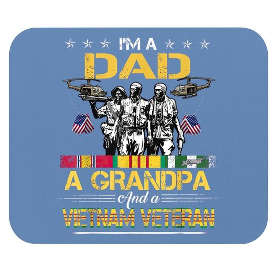 Dad Grandpa Vietnam Veteran Vintage Mouse Pad Military Mouse Pad