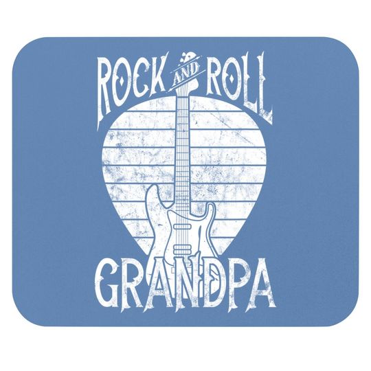 Rock N Roll Grandpa Vintage Guitar Player Gift Mouse Pad