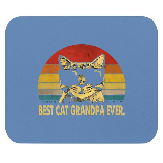 Best Cat Grandpa Ever Vintage T Mouse Pad Father's Day Mouse Pad Mouse Pad