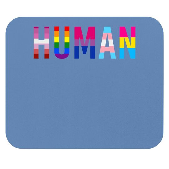 Human Lgbt Flag Gay Pride Month Transgender Rainbow Lesbian Mouse Pad
