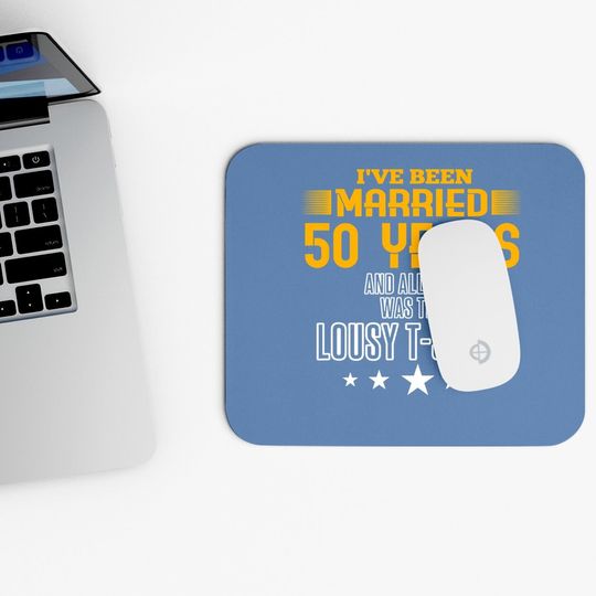 50 Year Anniversary Gift 50th Wedding Married Mouse Pad