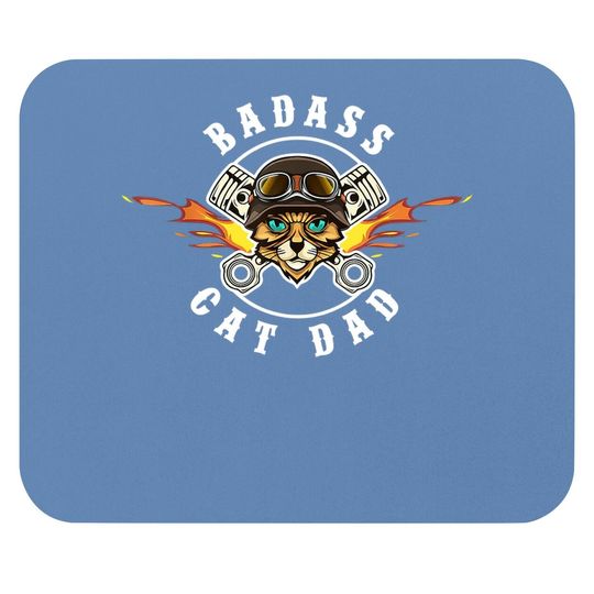 Badass Cat Dad | Best Cat Dad Ever | Funny Mouse Pad