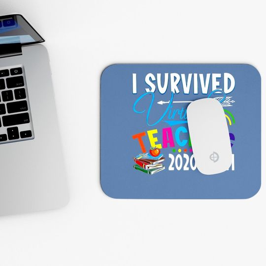 Fashion Mouse Pad - Funny I Survived Virtual Teaching End Of Year Teacher Remote Gift Mouse Pad Short Sleeve