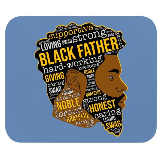 Black Father King Afro African Man Mouse Pad