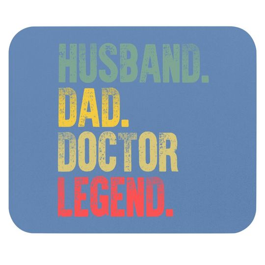 Funny Vintage Mouse Pad Husband Dad Doctor Legend Retro Mouse Pad