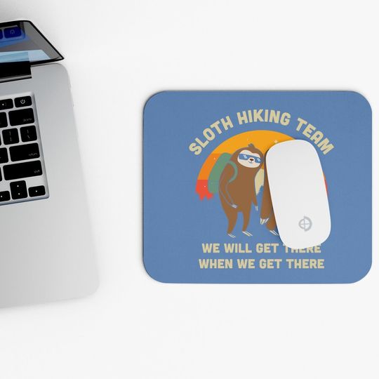 Sloth Hiking Team - Funny Vintage Gift Mouse Pad