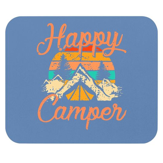 Happy Camper Mouse Pad Mouse Pad Funny Cute Camper Mouse Pad Mouse Pad For Camper Mouse Pad Mouse Pad Graphic Letter Print Mouse Pad Mouse Pad