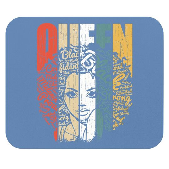 African American Mouse Pad For Educated Strong Black Woman Queen Mouse Pad