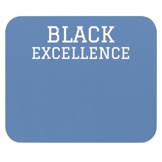 Black Excellence Black Power Mouse Pad White Print