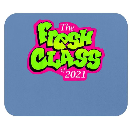 Class Of 2021 Senior Fresh 90's Tv Style Grad For Graduation Mouse Pad