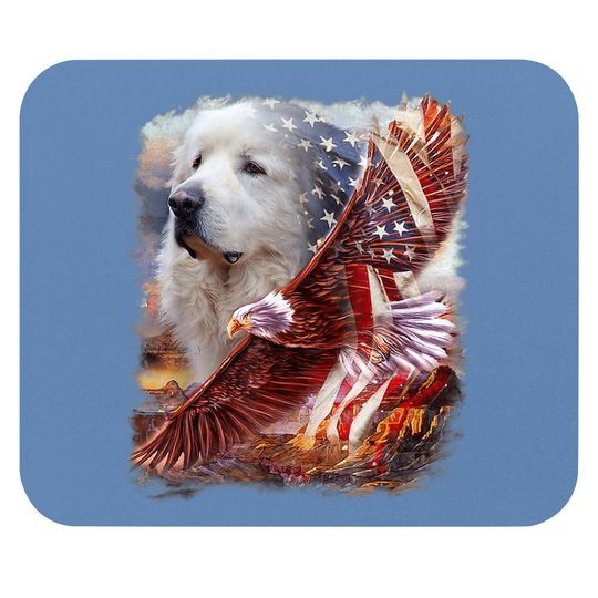 Great Pyrenees American Patriot Mouse Pad