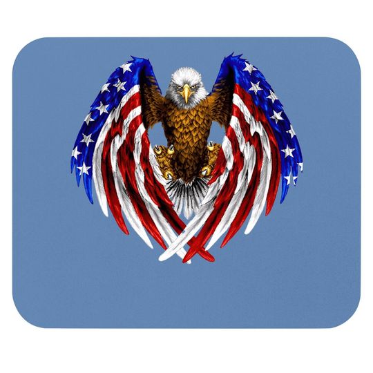 American Eagle Patriot Mouse Pad Us Flag With Eagle Gift Mouse Pad Premium Mouse Pad