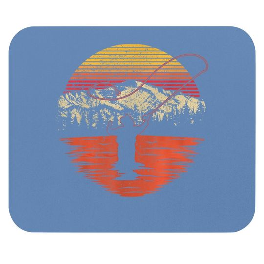 Retro Vintage Fly Fishing Mouse Pad - Fly Fisherman Mouse Pad