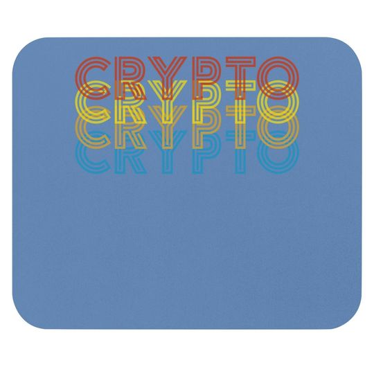 Vintage Cool Crypto Bitcoin Blockchain Retro Mouse Pad