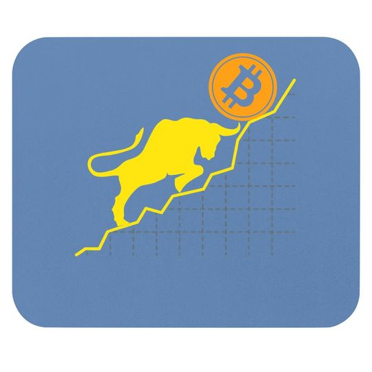 Bitcoin Trader Crypto Asset Trader Bull Trend Art Mouse Pad Mouse Pad