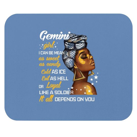 Birthday Gift Gemini Girl May Or June Mouse Pad