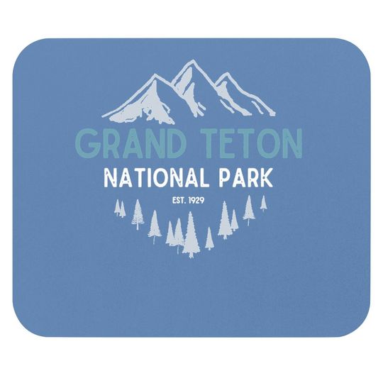 Grand Teton National Park Est 1929 Vintage National Park Wy Mouse Pad