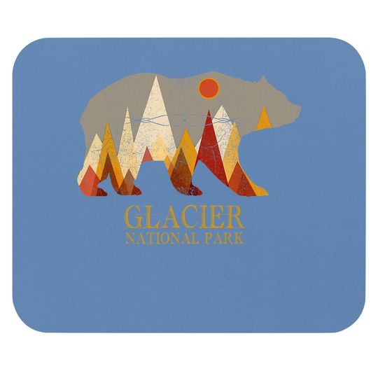 Glacier National Park Grizzly Bear Montana Mouse Pad