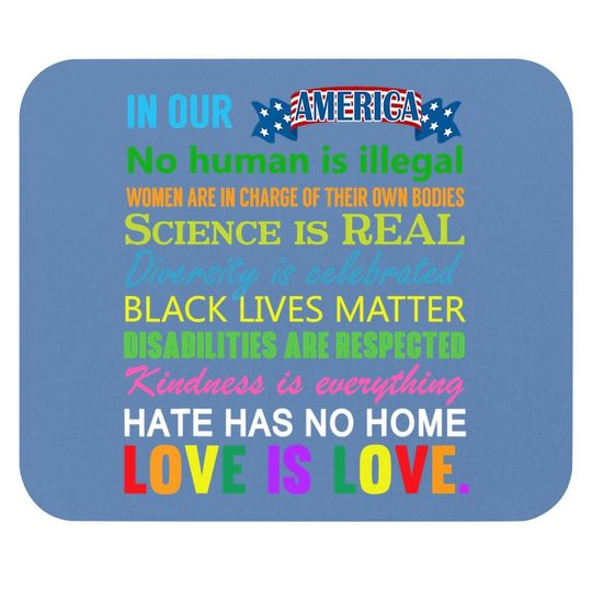 Science Is Real Black Lives Matter Mouse Pad Gay Pride Kindness Mouse Pad