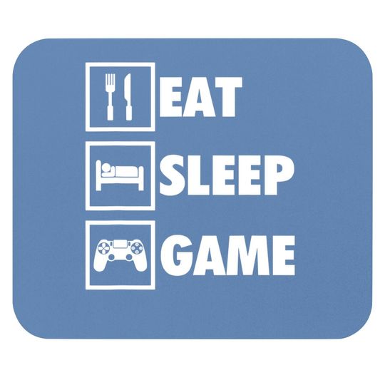 Eat Sleep Game Funny Gamer Mouse Pad For Video Game Players
