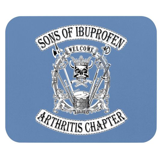 Sons Of Ibuprofen Arthritis Chapter: Funny Old Biker Mouse Pad Mouse Pad