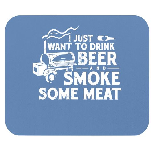 Bbq Smoking Pitmaster Drink Beer Smoke Meat Mouse Pad