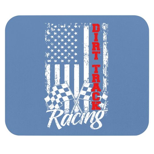 American Flag Dirt Track Racing Car Bike Driver Racer Gift Mouse Pad