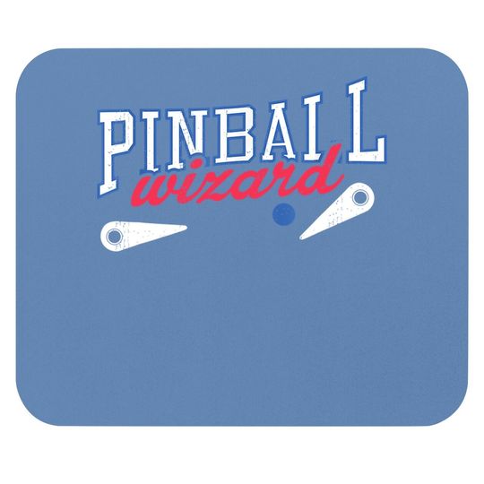 Retro Pinball Wizard Print Mouse Pad Arcade Game Lover Mouse Pad