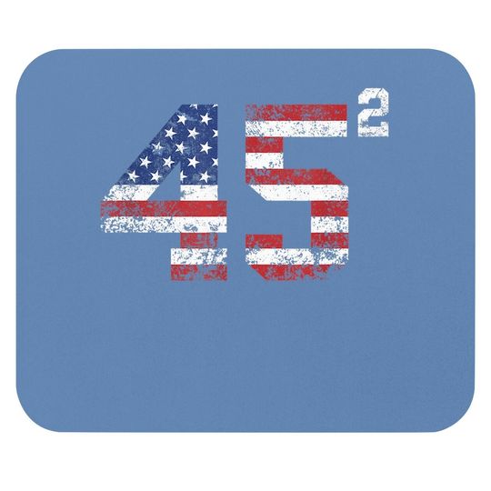 Trump 2024 45 Squared Second Term Usa Vintage Mouse Pad