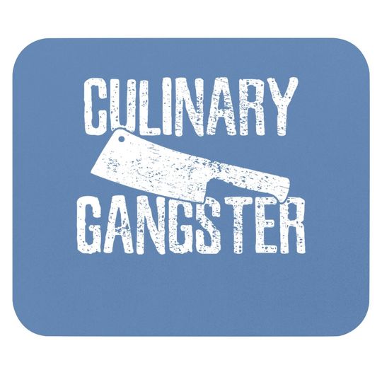 Black Chef Cook Cooking Culinary Gangster Vintage Black Mouse Pad Small