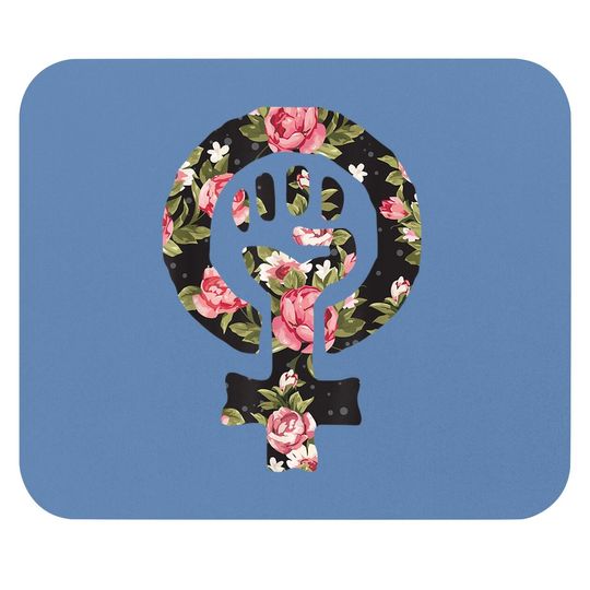 Feminist Symbol Protester Support Mouse Pad Resist Fist