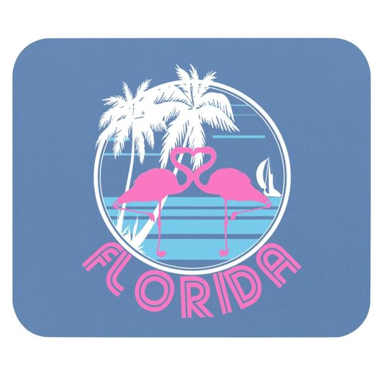 Florida Strong Mouse Pad Pink Flamingo Heart