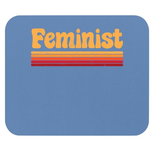 Feminist Retro Vintage 60s 70s Style Feminism Gift Mouse Pad