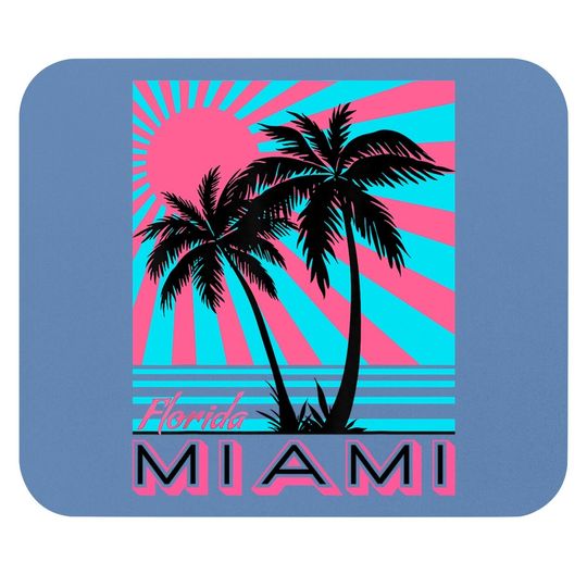 Miami Mouse Pad Florida Palm Trees
