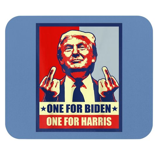 Trump Middle Finger Biden Harris Republican American Flag Mouse Pad