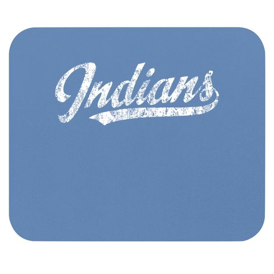 Indians Mascot Mouse Pad Vintage Sports Name Mouse Pad Design