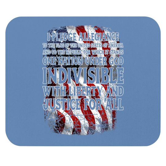 Pledge Allegiance To The Flag Usa Mouse Pad