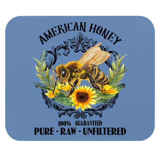 American Honey Bee Funny Beekeeping Gift For Beekeeper Mouse Pad