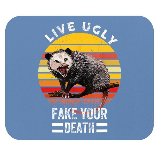 Vintage Live Ugly Fake Your Death Funny Opossum Mouse Pad
