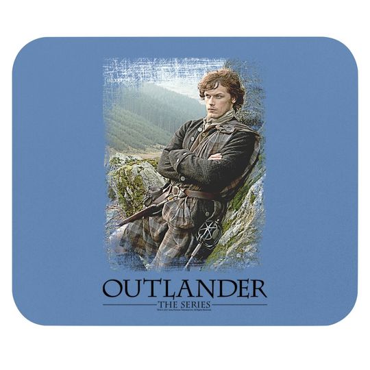 Outlander Jamie With Series Logo Mouse Pad